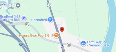 Map to Murray's Market Nursery & Landscape Design in Bradford, Vermont